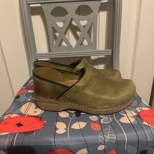 Olive green Dansko Clogs